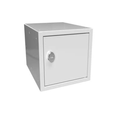 Opbevaringsboks Sono 27x27x35 h.lås beslag grå/grå