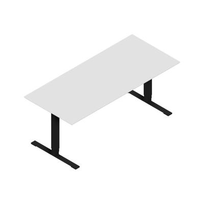 Hæve-sænkebord Dencon 03502 1800x800 sort stel hvid lam pl