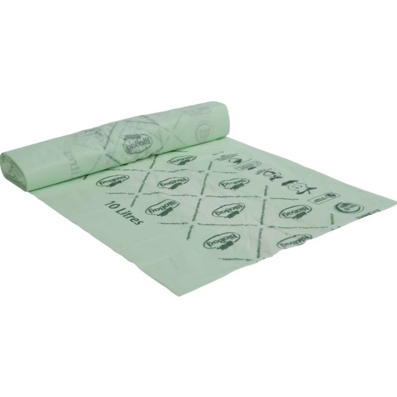 Bioposer 43x45 BioBag transparent grøn 10L rl./25