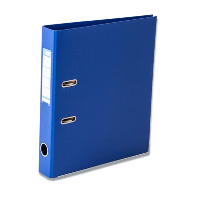 Brevordner Q-Line blå A4 metalskinne 50mm ryg