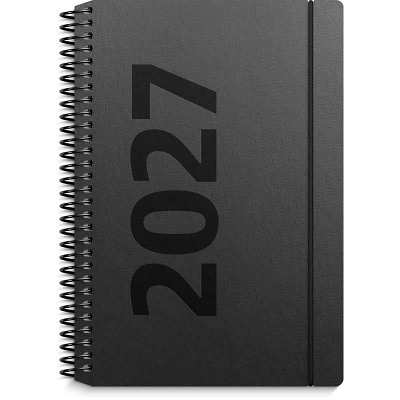 A6 ugekalender Mayland højformat matsort genbrugskarton 2027