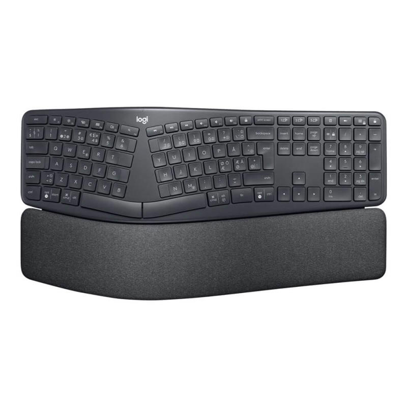 Tastatur Logitech Ergo K860 Business wireles grå Nordisk