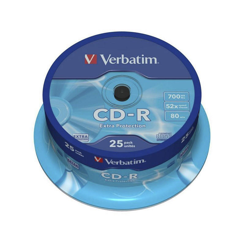CD-R Verbatim 80min 700MB 52X 25stk/pk