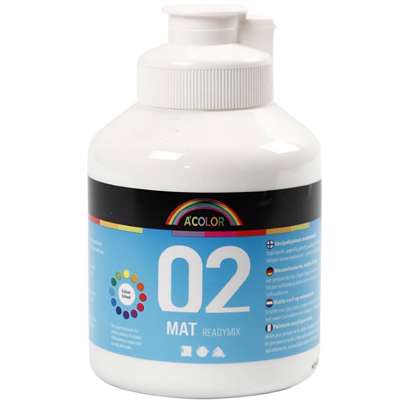 Akrylmaling A-Color Creas 500ml hvid mat 02