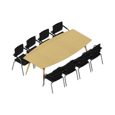 Konferencebord Dencon XL 1929 240x120 HPL eg/eg