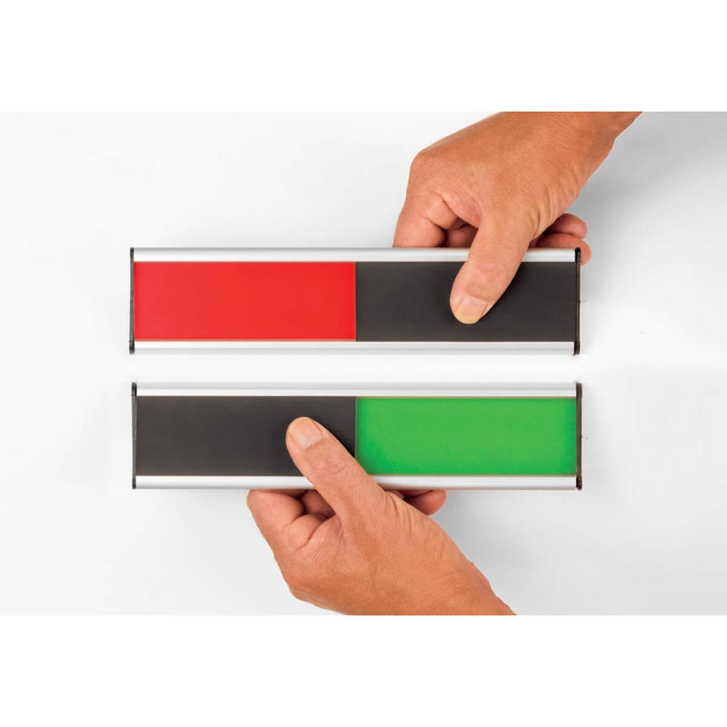 Mødeskilt Ledig/Optaget skilt aluminium 250x60mm rød/grøn