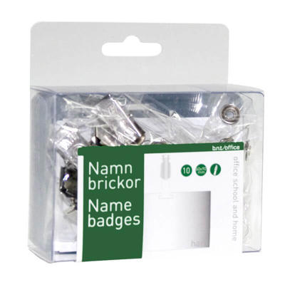 Navneskilte t/ID 60x90mm hård plast liggende format
