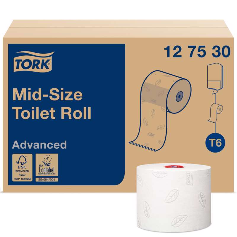 Toiletpapir Tork Mid-Size T6 2-lags 100m 127530 27rul