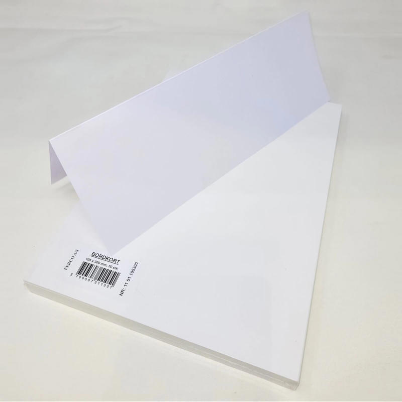 Bordskilt karton 105x300 /50 stk.