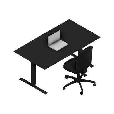 Hæve-sænke bord Dencon 12874 1600x900 sort stel sort nano pl