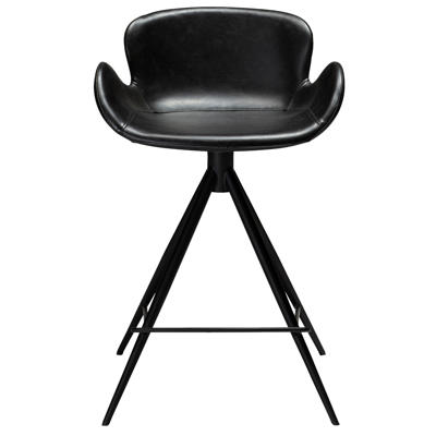 Barstol Gaia Vintage sort kunstlæder/sort stoleben