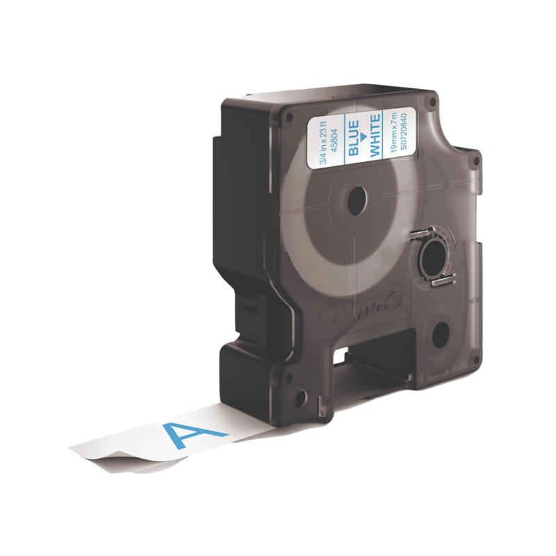 Labeltape DYMO D1 19mm blå på hvid