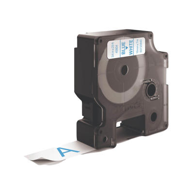 Labeltape DYMO D1 19mm blå på hvid