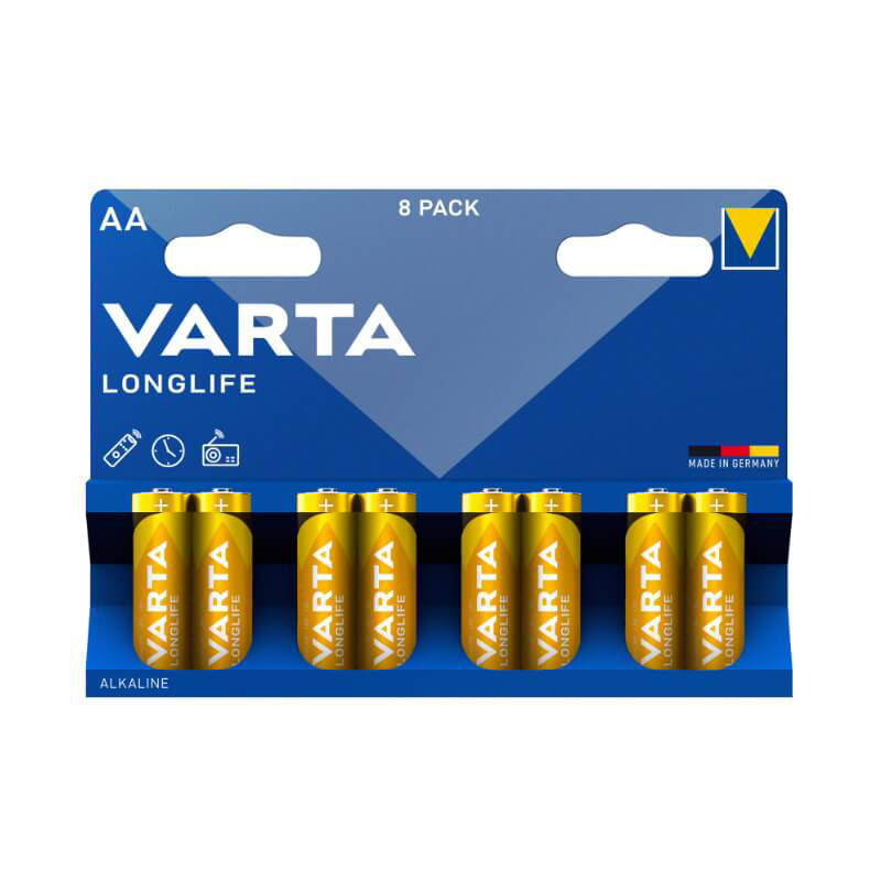 Batteri Varta Longlife AA 8stk/pak