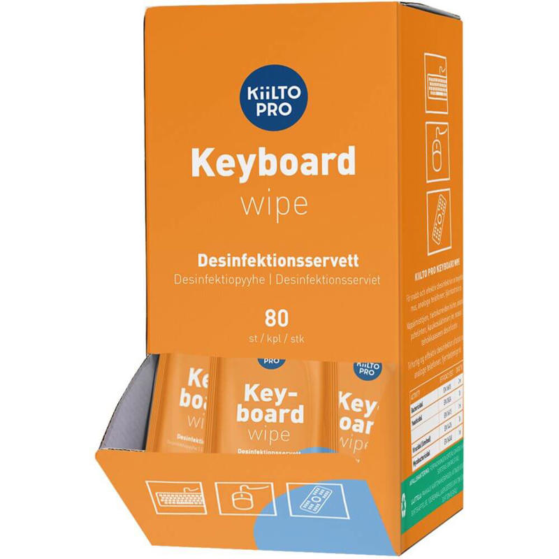 Desinfektionsserviet Kiilto Pro t/overflader 62% /80 stk.