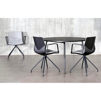 Kantinestol FourSure 11 sort/sort valencia sædepolster