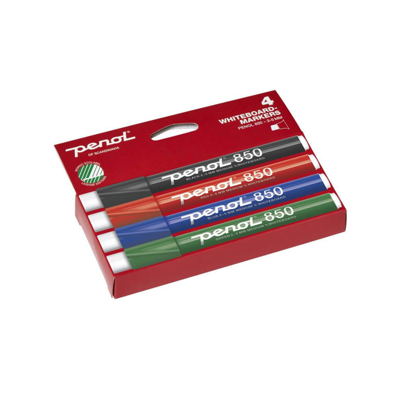 Whiteboard marker Penol 850 2-5mm 4 ass. firkantet spids