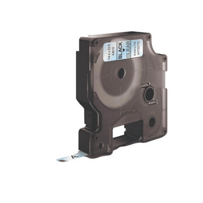 Labeltape DYMO D1 6mm sort på klar