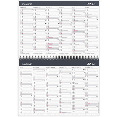 10-årskalender A5 m/illu. 2026