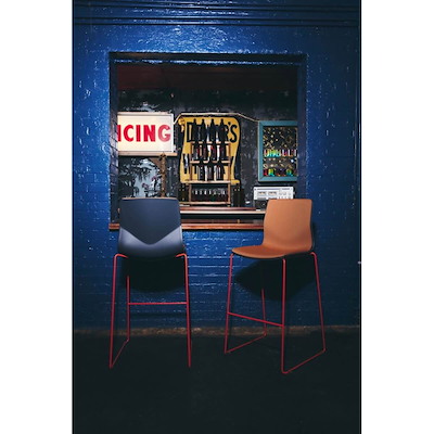 Barstol FourSure 105 orange krom stel