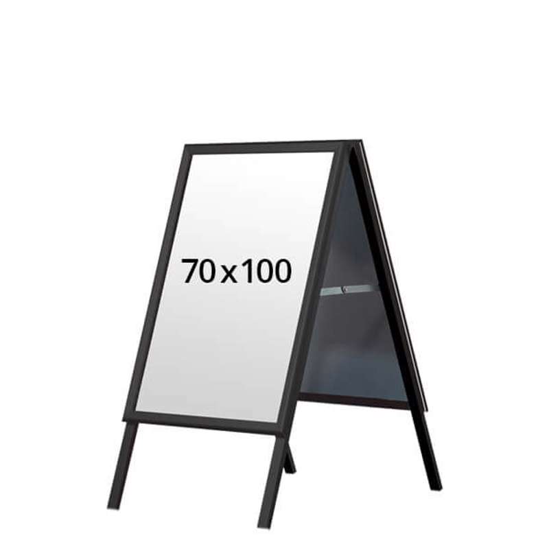 Gadeskilt Alu-Line 70x100 32mm sort