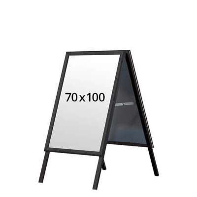 Gadeskilt Alu-Line 70x100 32mm sort
