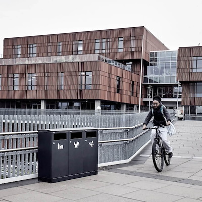 Affaldssystem affaldssortering Bica 713 Udendørs 3x100L