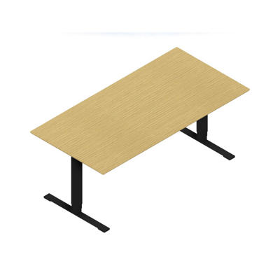 Hæve-sænkebord Dencon 11798 1800x900 sort stel eg plade