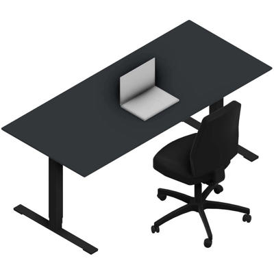 Hæve-sænkebord Dencon X3502 1800x800 sort stel antr. lam pl