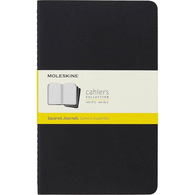 Notesbog Moleskine Cahier Journal tern. L 13x21cm sort pk./3