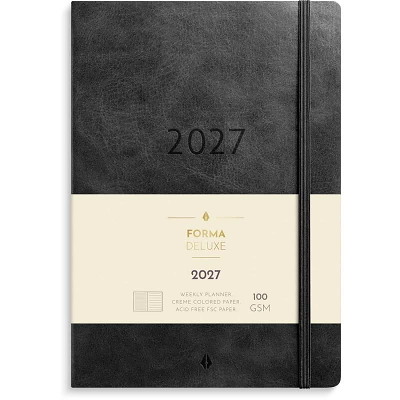 Forma Deluxe A5 ugekalender 2027 Mayland tværf. sort kunstsk