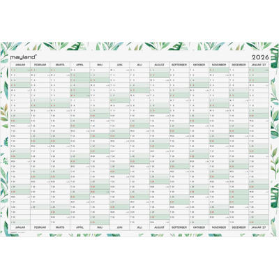 Kæmpekalender whiteboard 1x13 mdr. 2026