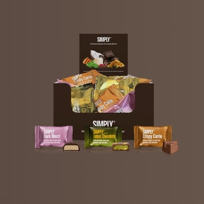 Chokolade Bites Simply Chocolate mix kasse 75 stk