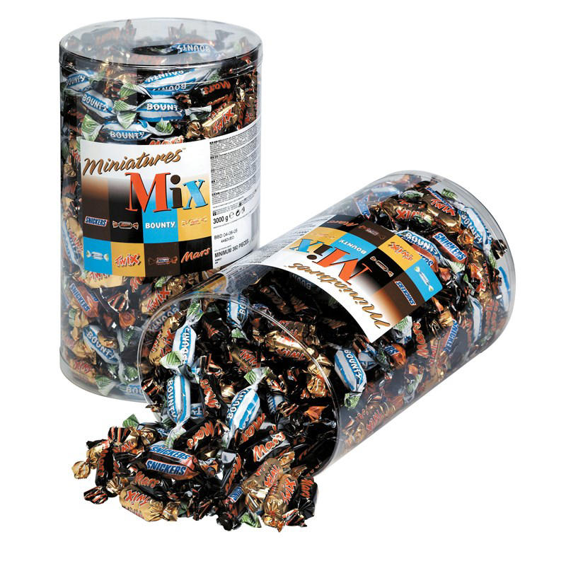 Chokolade Mixed miniatures 3kg/pak 296stk
