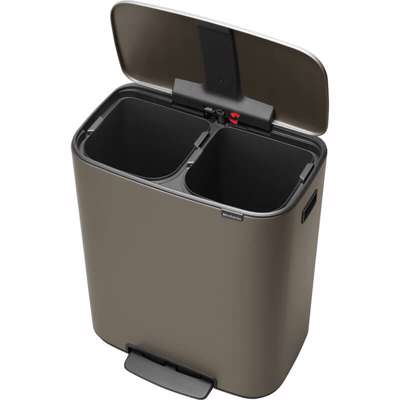 Pedalspand Brabantia Bo 2x30 liter platinum