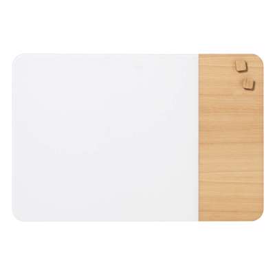 Glastavle Naga magnetisk 40x60 mat hvid/egefiner