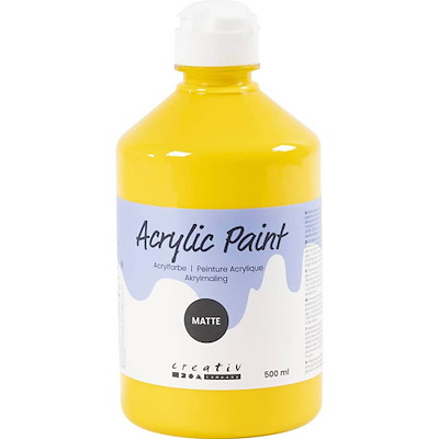 Akrylmaling A-Color Creas 500ml gul mat 02