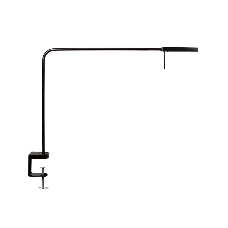 Lampe LUXO Ninety asym. sort m/lang arm u/bordfod