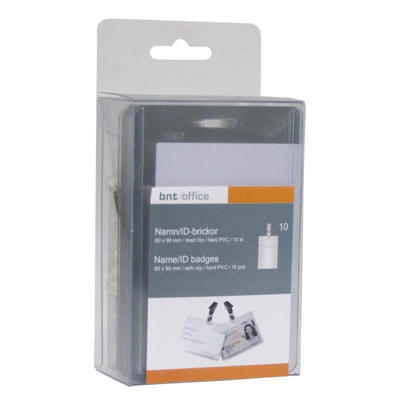 Navneskilte t/ID 90x60mm Plast stående format