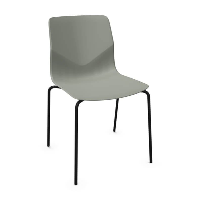 Kantinestol FourSure 44 moss, sort stel