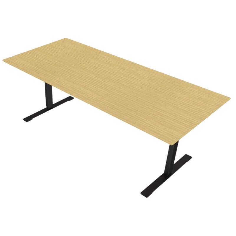 Hæve/sænkebord Dencon 11612/0395 200x90 eg finer sort stel