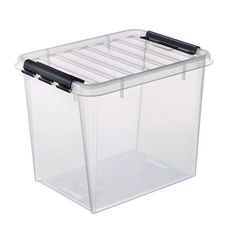 Plastkasse SmartStore klar 52l m/låg 50x39x41cm