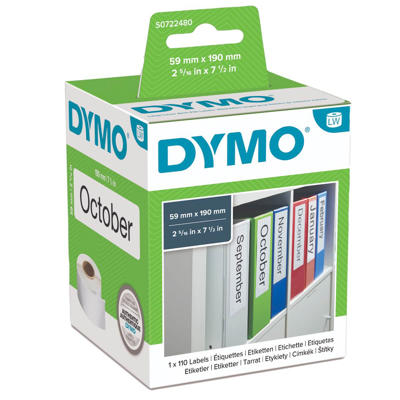Etiketter X-store DYMO hvid 59x190mm 110stk/pk 99019