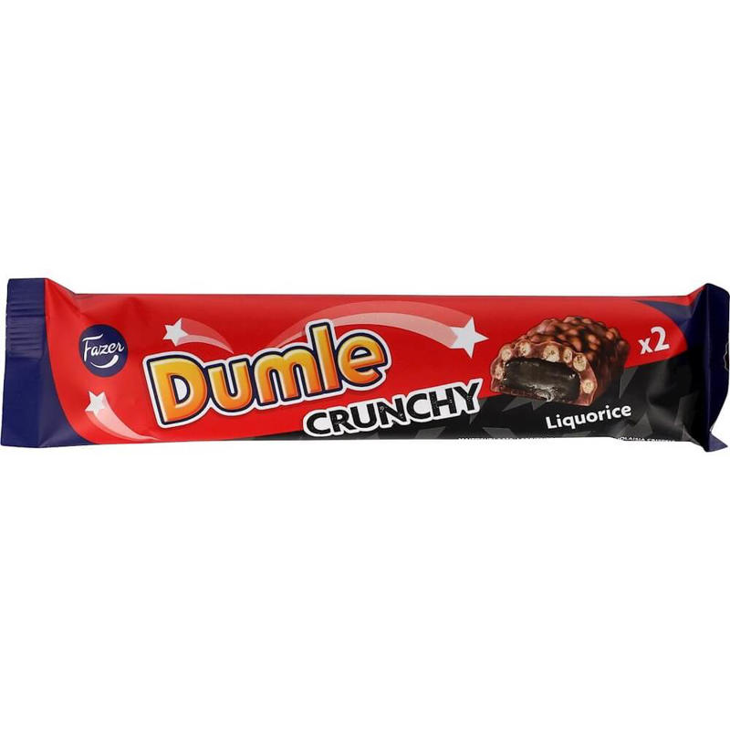 Chokoladebar Dumle Crunchy lakrids 55g pk./2