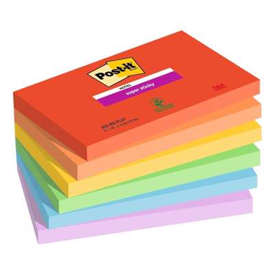 Post-it notes 76x127 Super Sticky Playful Color