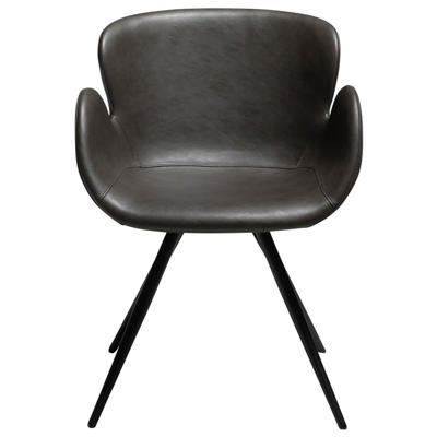 Stol Gaia Vintage grå kunstlæder/sort stoleben