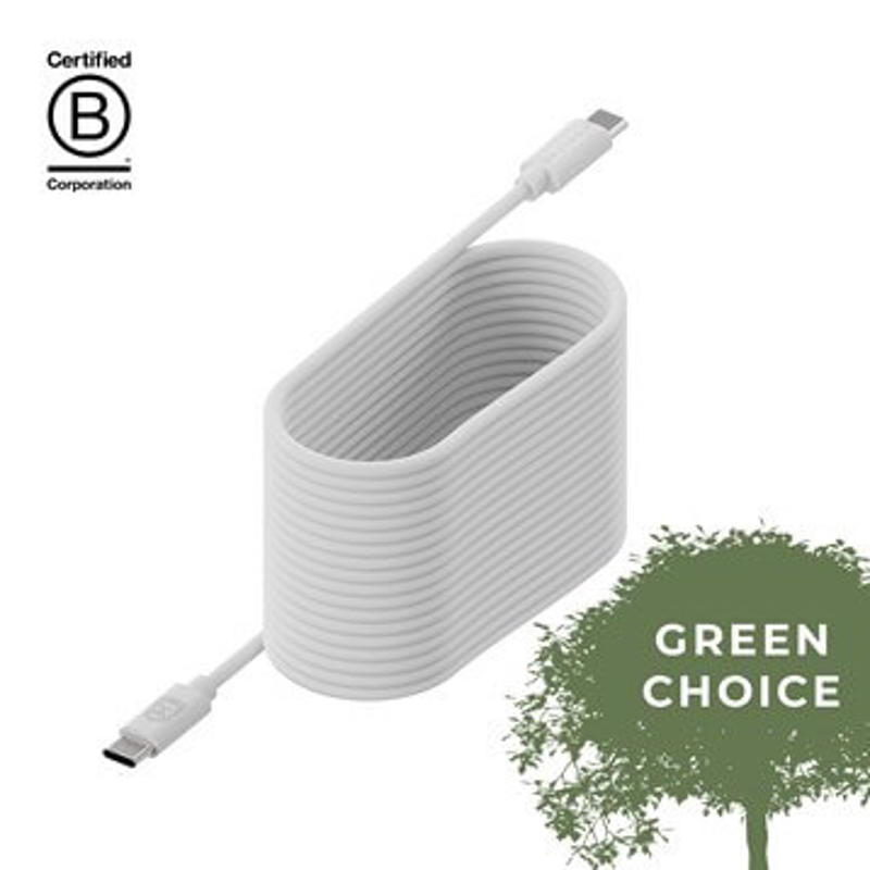 Kabel Upström Cirkulär 100W USB-C t. USB-C 2,5m hvid