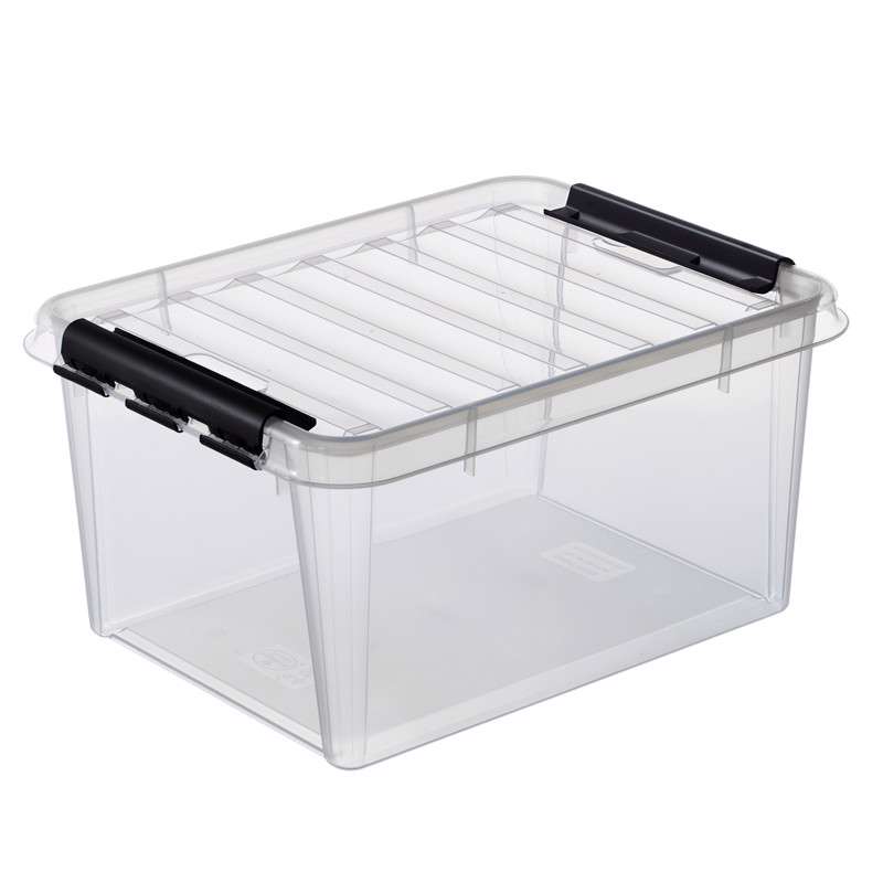 Plastkasse SmartStore klar 31l m/låg 50x39x26cm /1