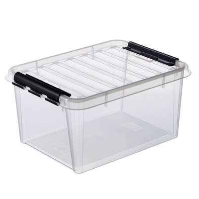 Plastkasse SmartStore klar 31l m/låg 50x39x26cm /1