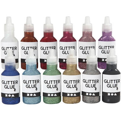 Glitterlim 12x 5ml ass